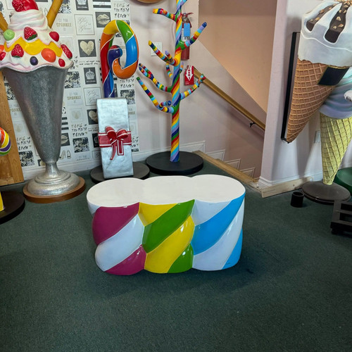 Marshmallow double stool over - marshmallow,